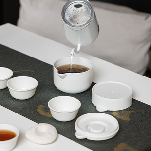 户外旅游泡茶露营快客杯茶壶 带收纳袋 功夫旅行茶具套装 便携式