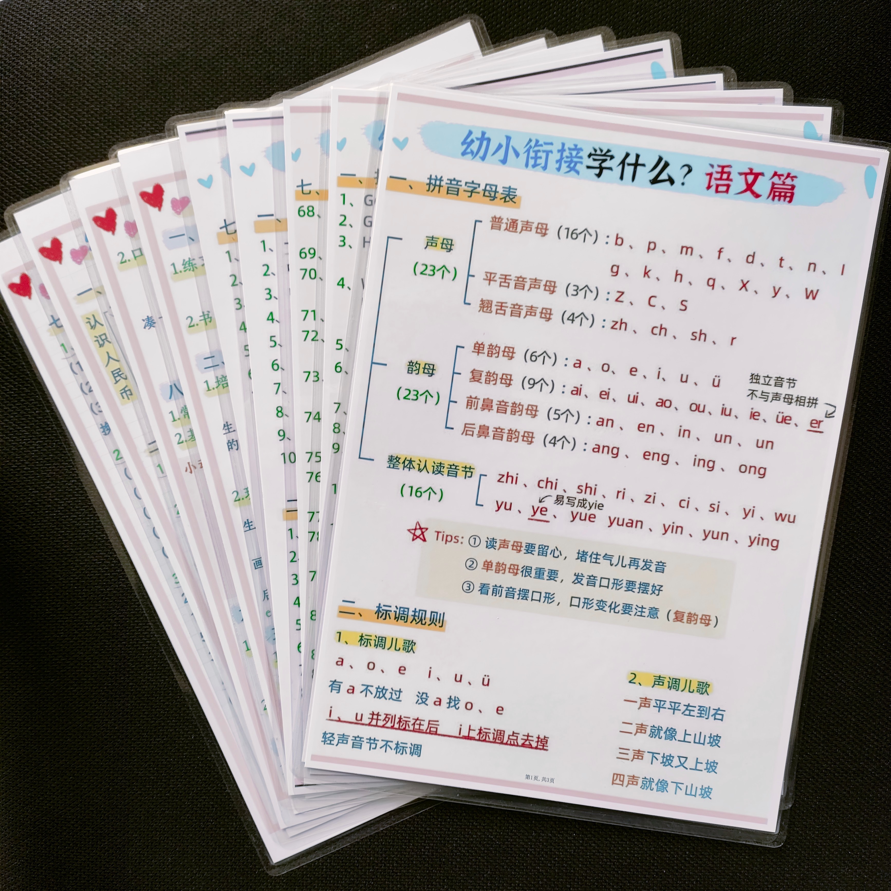 幼小衔接知识点汇总卡片
