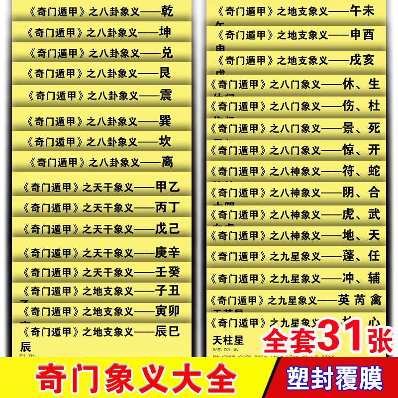 奇门象义大全八卦天干地