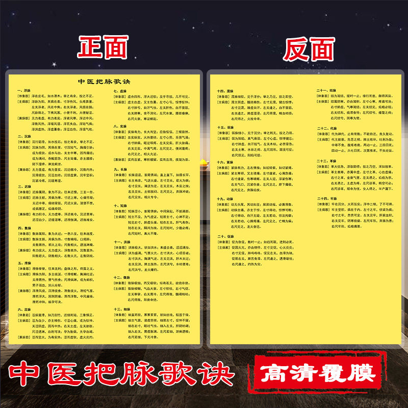 中医把脉歌诀初学资料高