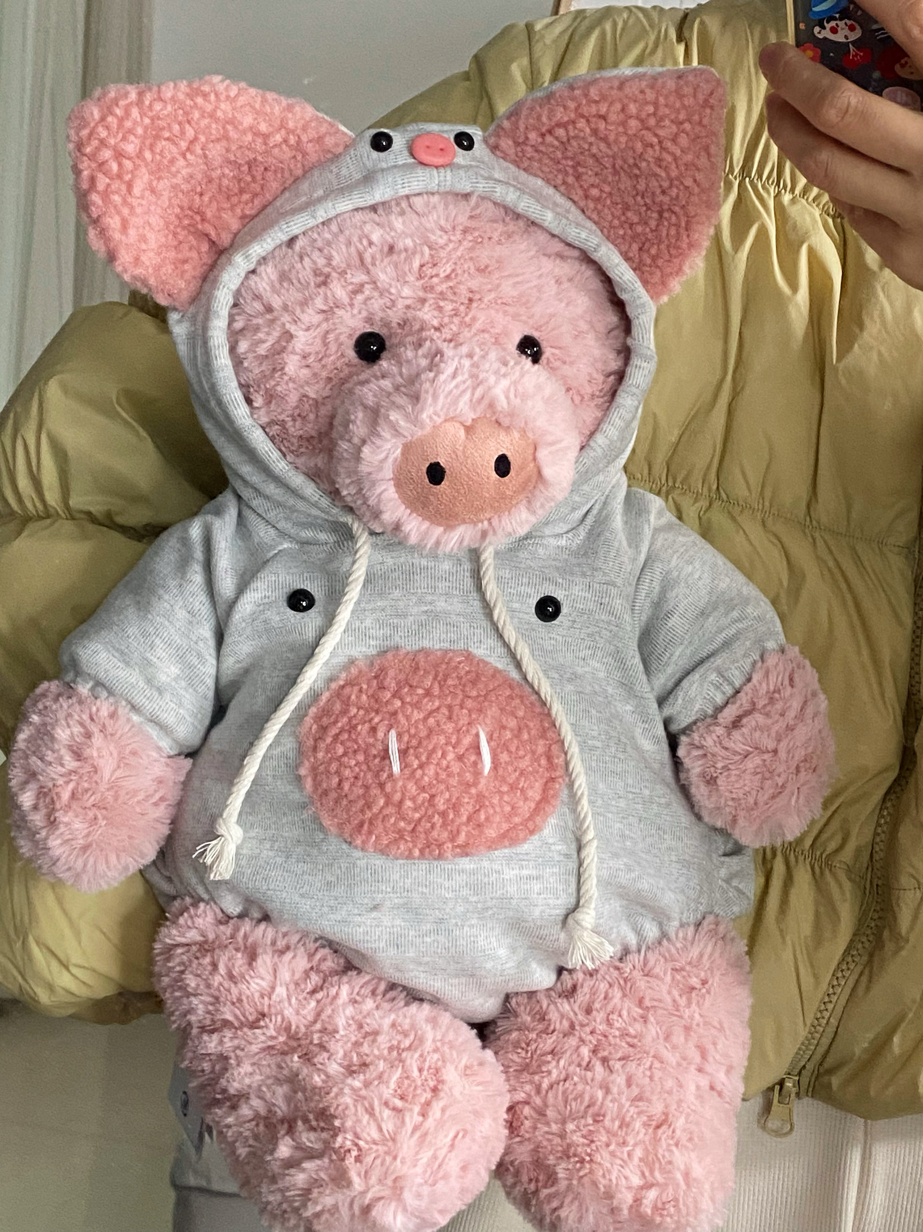 桐桐妈手作 巴塞罗熊巴纳布斯猪连体爬爬服（仅衣服不含娃）