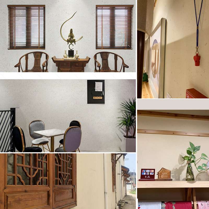 稻草漆泥土墙民宿风格复古稻草土墙稻草艺术涂料肌理漆内墙涂料