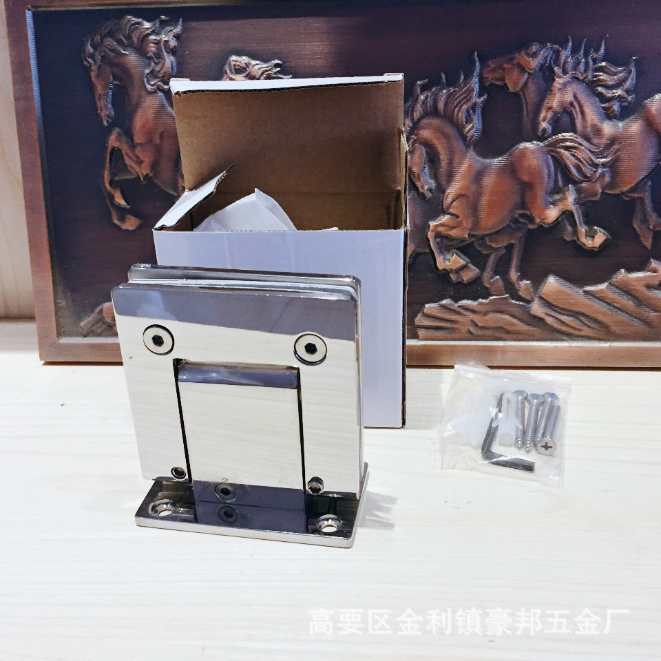 高端多功能玻璃门夹 液压浴室夹 玻璃门液压铰链 90度自动关门