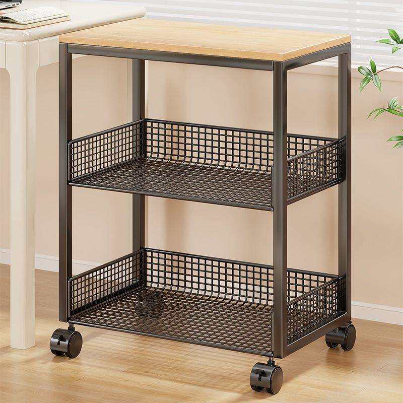 新品打印机放置柜落地可移动办公室收纳置物架多层工位电脑主机箱