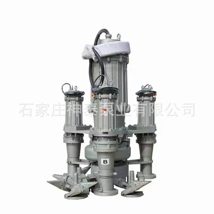 船用耐磨潜水抽砂泵河底清淤泵可移动潜水渣浆泵 带搅拌装置