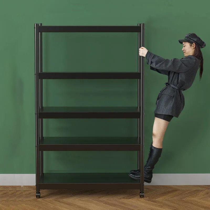 厨房置物架3层微波炉烤箱架4层落地式收纳储物多层货架可移动