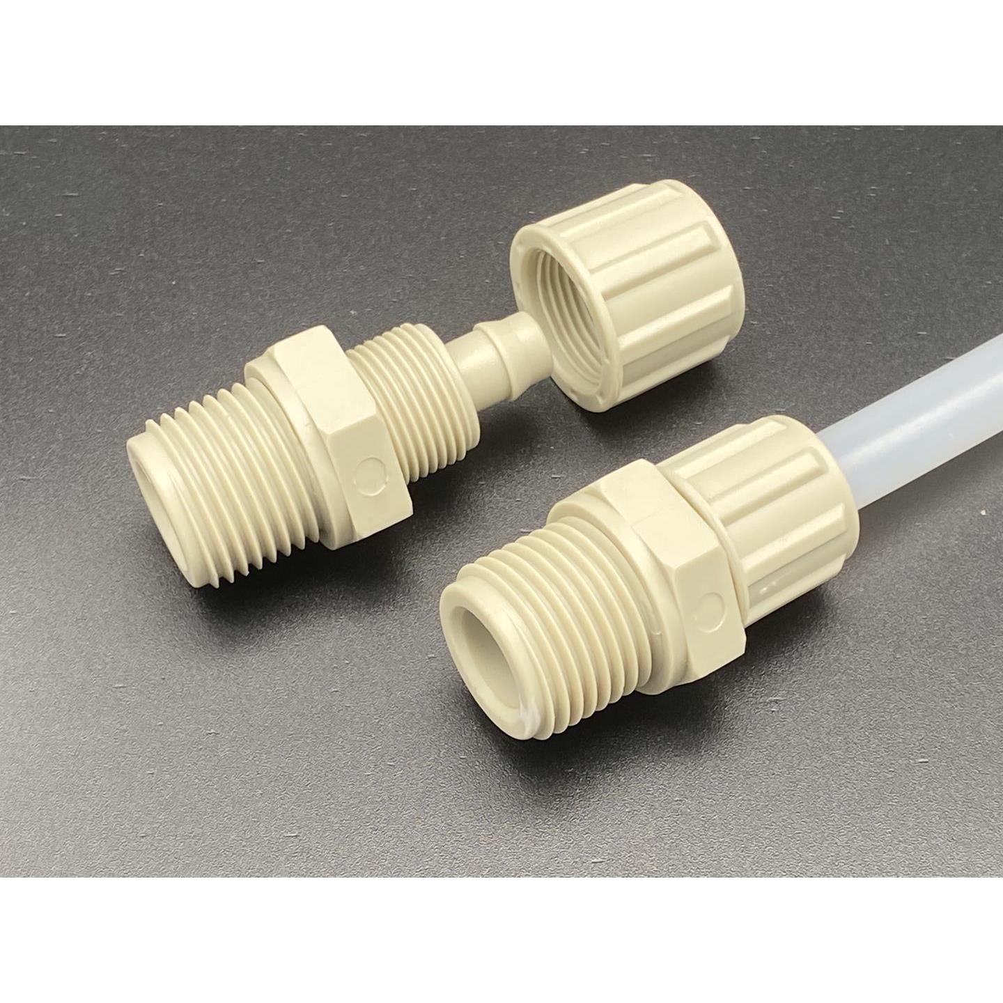 PPH耐腐蚀耐酸碱 塑料快拧接头直通 6 8 10 12mm 厂家供应