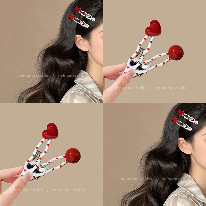 2025新款復古鴨嘴夾側邊劉海