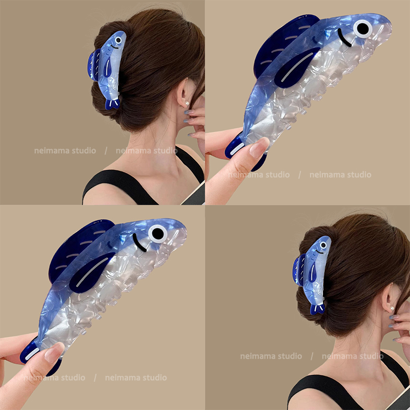 2025新款鯊魚夾發飾女半扎盤