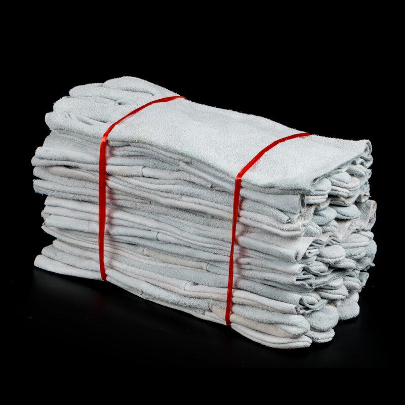 10双 加厚单层牛皮手套柔软劳保电焊焊工专用焊接耐磨Z隔热加长款