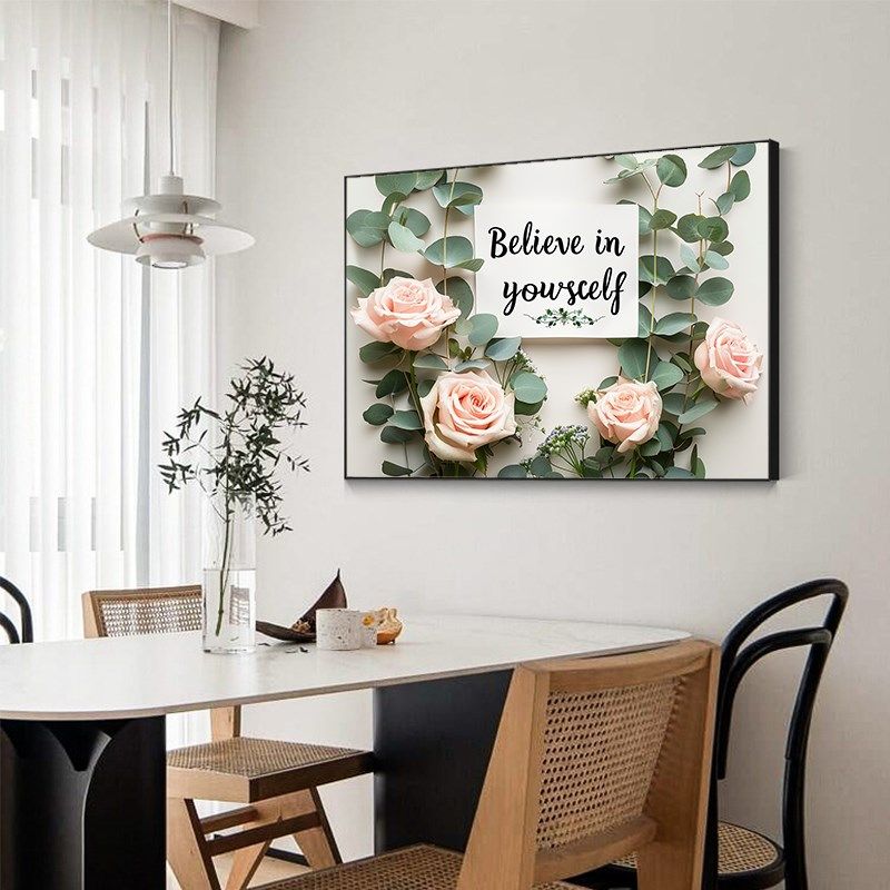 电表箱装饰画高级感弱电箱遮挡装饰画水I晶面配电箱挂画餐厅装饰