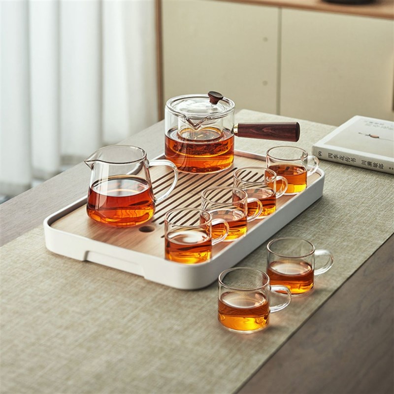 家用茶具全套一整套耐高温玻璃A茶具茶杯办公室功夫茶具泡茶壶茶