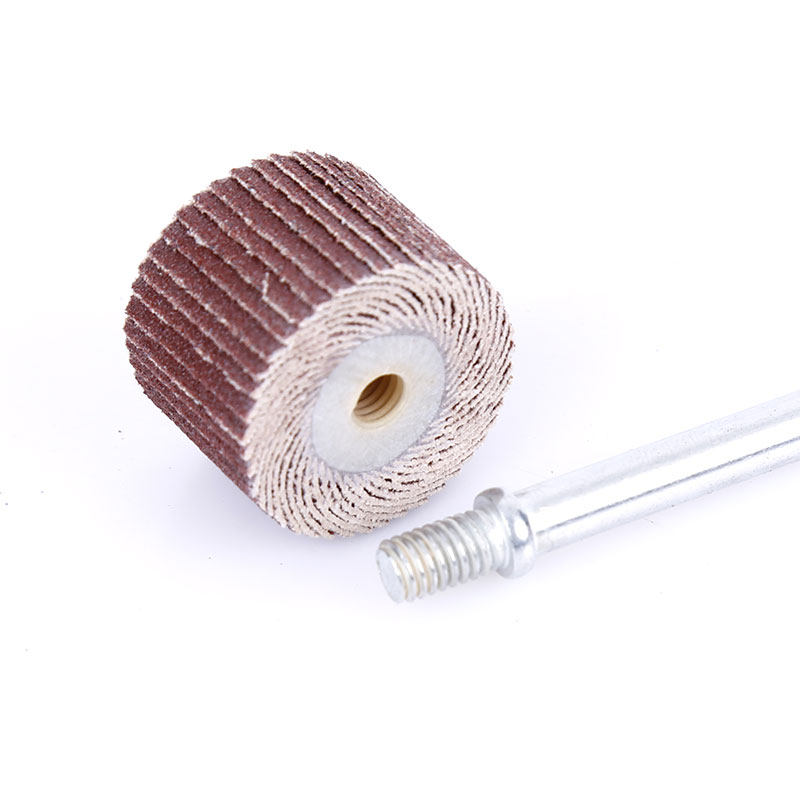 科盈牌活柄页f轮砂布砂纸磨头抛光百叶轮千叶轮打磨头带柄活轴叶