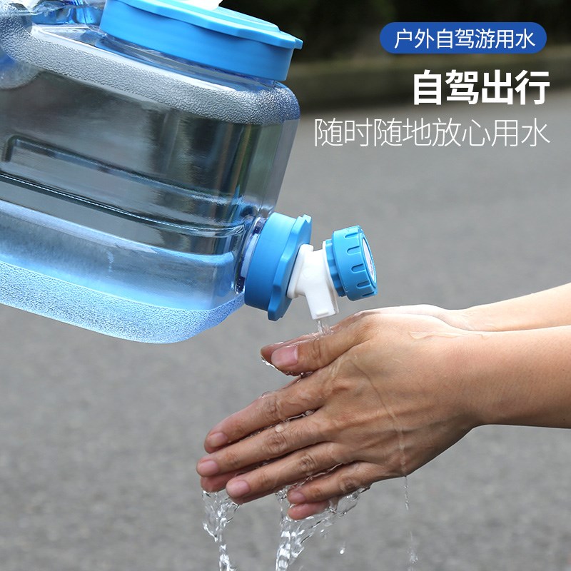 户外水桶家用储水用纯净矿u泉水车载带龙头水箱饮水蓄水大塑料水