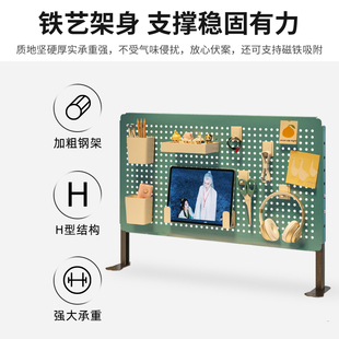 收纳隔板桌上置物架展示 洞洞板桌面e金属家用学习桌书桌宿舍立式