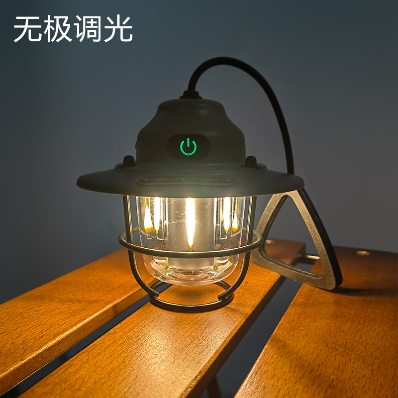 迷你露营灯超长续k航天幕氛围灯复古野营照明灯户外帐篷挂灯松果