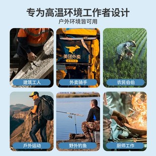 户外大风力降j温挂腰风扇随身移动工地夹腰间便携式 新款 充电小风