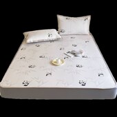 夏季 A类抗菌冰丝席凉席三s件套软席子床笠款 无荧光透气婴儿可用1.