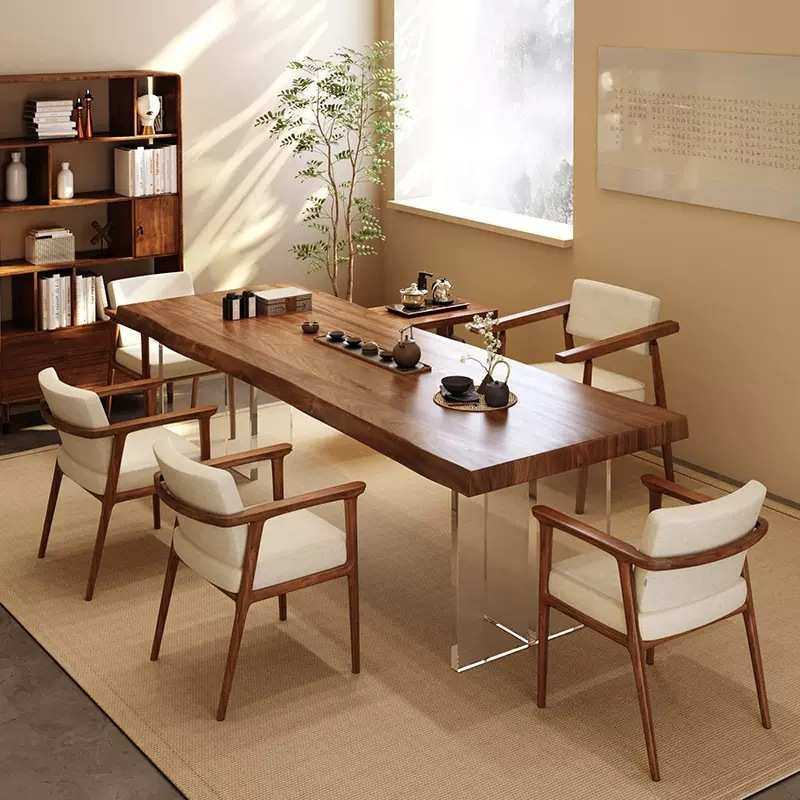 严选侘寂风亚克力茶桌家用客厅实木泡茶桌酒店民宿茶馆办公茶桌椅,鲜花速递/花卉仿真/绿植园艺,其它园艺用品,淘宝优惠券,粉丝福利购,淘宝优惠卷