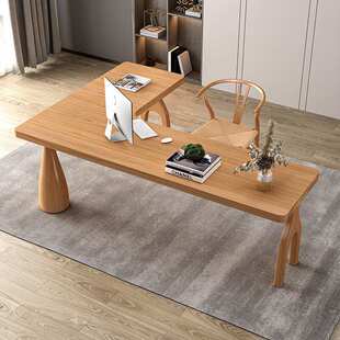 现代简约办公室老板桌实木转角书桌创意卧室电脑桌书房拐角书案