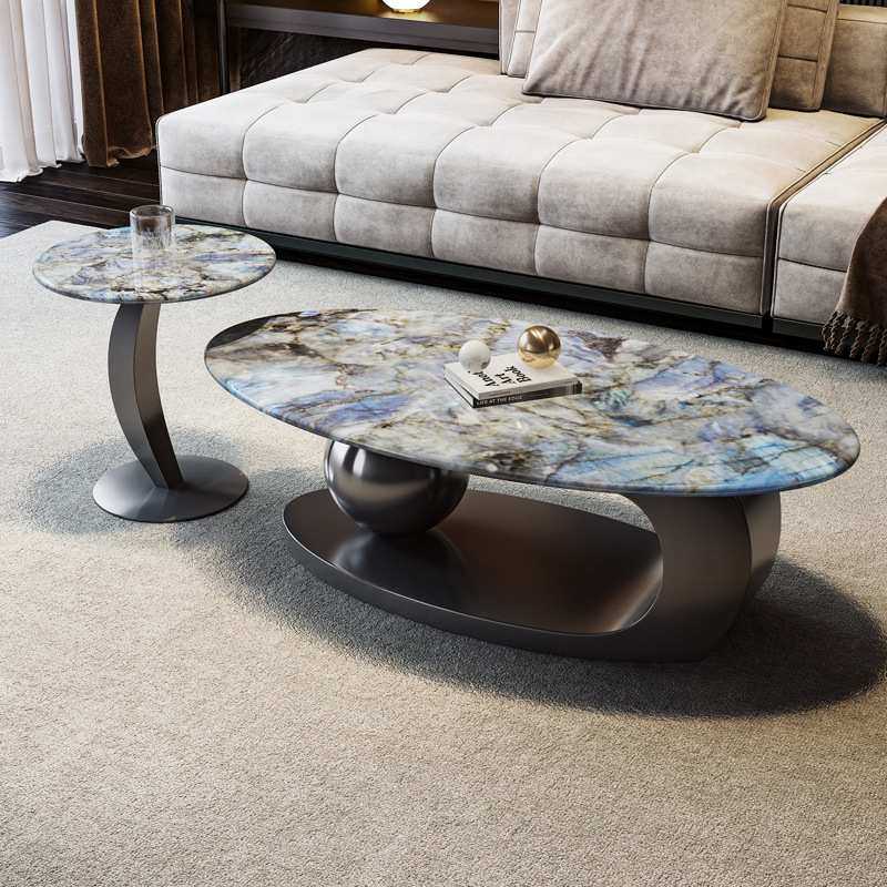 超晶石意式极简蓝翡翠奢石微晶石椭圆形茶几组合设计师客厅家用,鲜花速递/花卉仿真/绿植园艺,其它园艺用品,淘宝优惠券,粉丝福利购,淘宝优惠卷