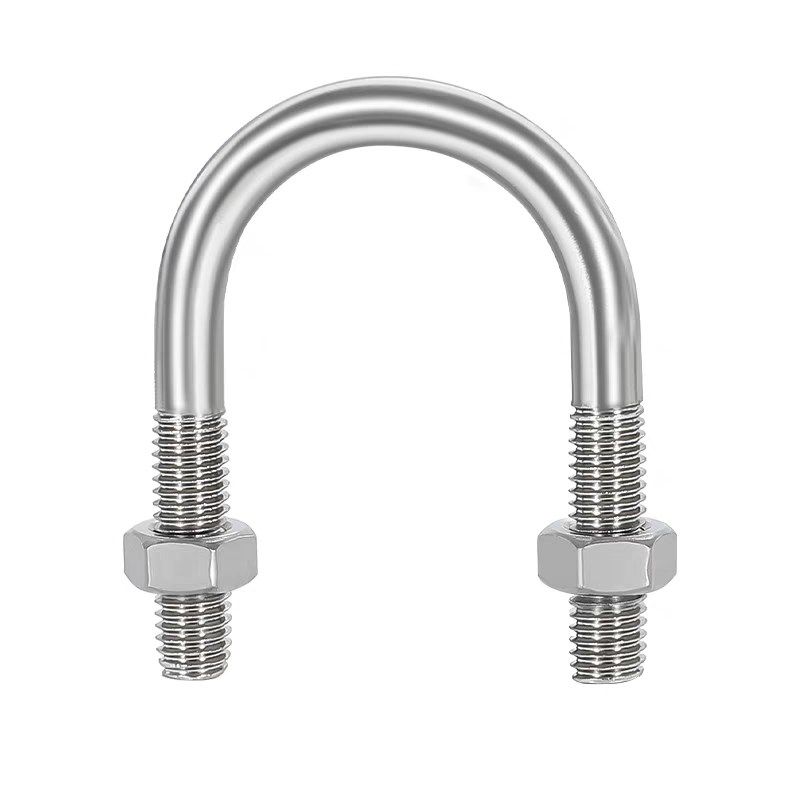 U型螺栓304不锈钢lU形螺丝夹管管卡管夹固定卡扣套装M6M8M10M12M2