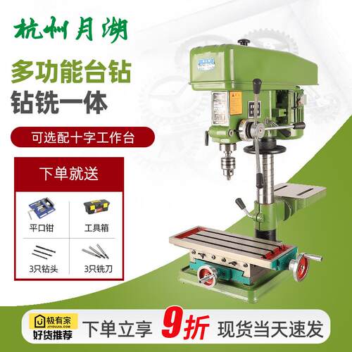 杭州月湖台式钻床z516铜线工业级小型家用多功能台P式钻铣All220V