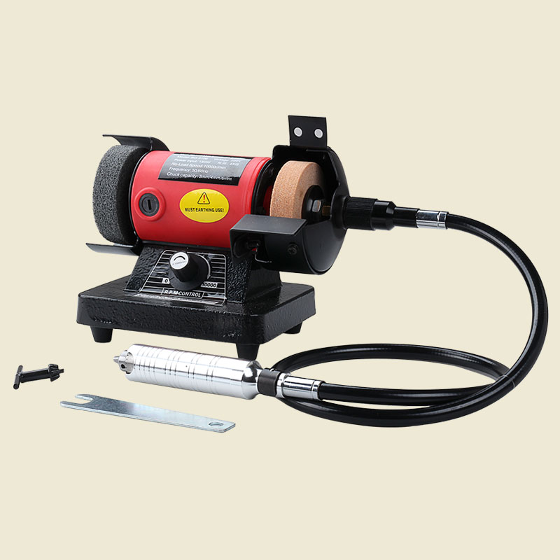 工业级家用调速台式微小型砂轮机台磨机J玉石打磨电动雕刻机磨刀