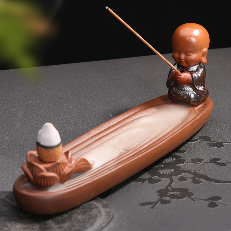 速发大号莲花意台香座香插陶瓷创香家用禅意香线香坐香托家用香薰