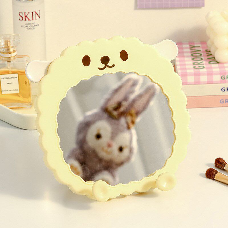 速发新款小羊化妆镜学生宿舍桌面台式镜妆镜可爱生梳妆美小镜子