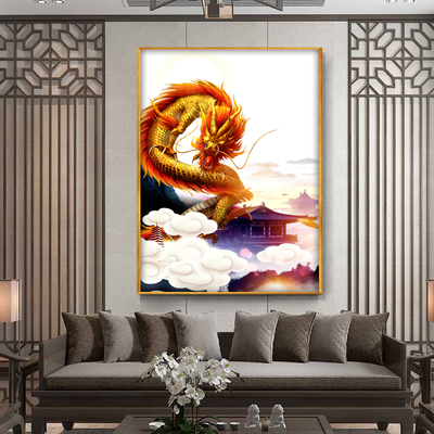 速发龙中式装饰画龙镇宅客厅招财沙发背景墙壁挂玄关过道画画新腾