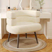速发化妆椅羊羔绒懒人沙发简妆梳卧台凳子约室靠背椅轻奢高级