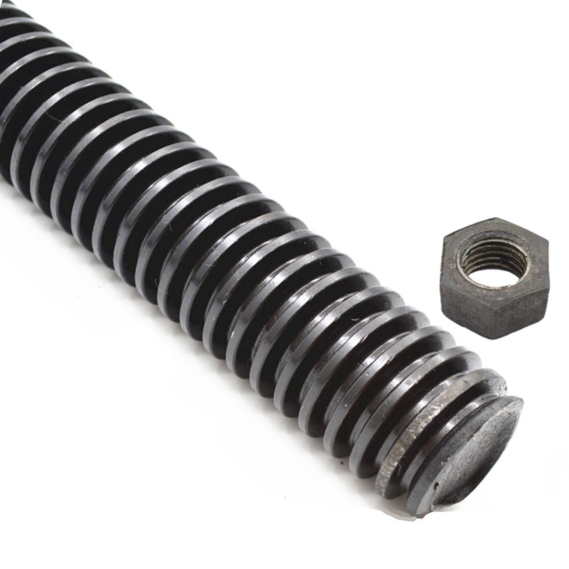 速发高强度梯形2丝杠粗螺纹tTM扣丝杆方扣45#钢M12M16M扣0M24型27