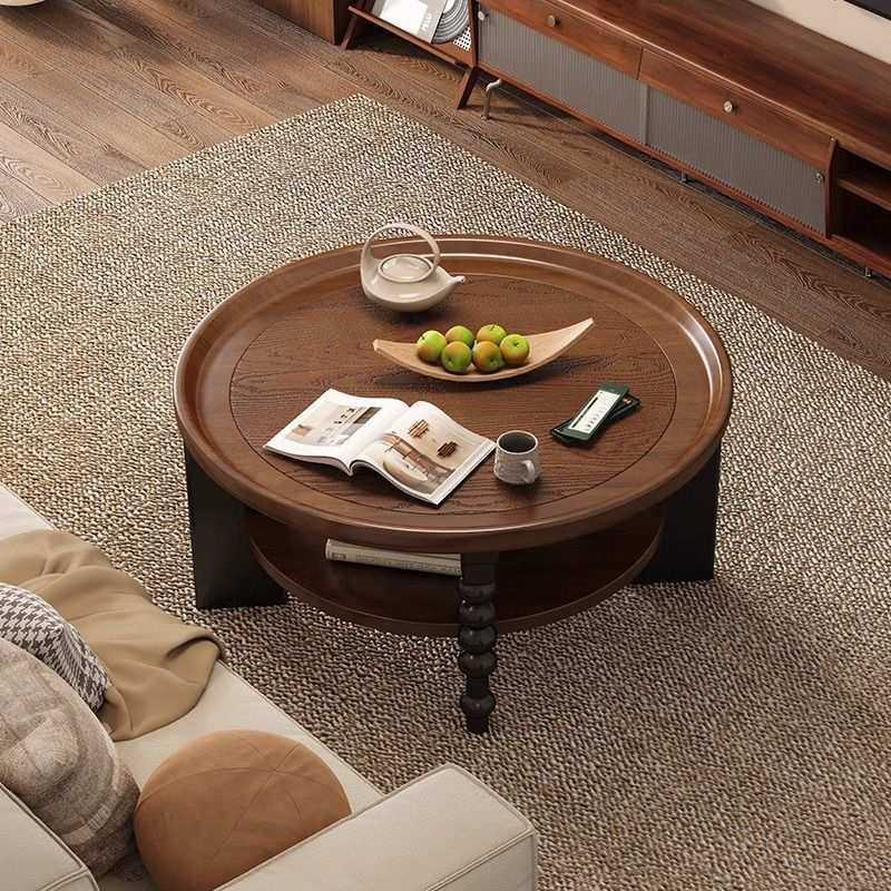 法式复古风实木茶几圆形小户型客厅家用轻奢风美式民宿中古风圆桌,模玩/动漫/周边/娃圈三坑/桌游,模型制作工具/辅料耗材,淘宝优惠券,粉丝福利购,淘宝优惠卷