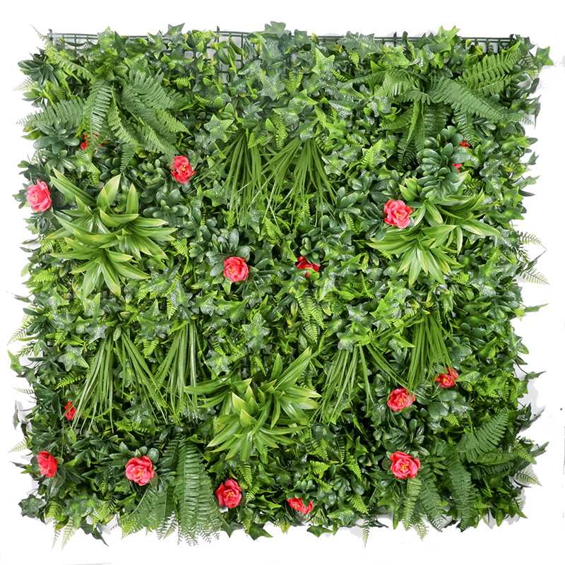 仿真植物墙人造背景墙装饰室外防晒仿真花塑料假草绿植户外装饰