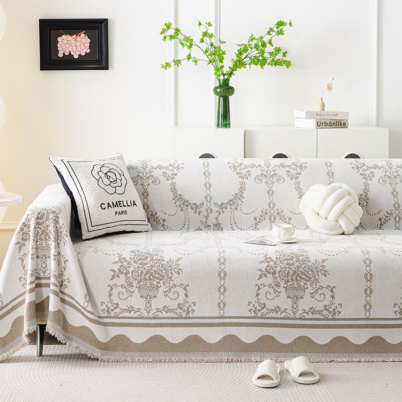 沙发一整张全盖雪尼尔沙发巾法式复古高级感沙发盖布四季通用套罩