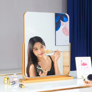 米卡高清化妆镜折叠网红宿舍学生少女美妆梳妆镜台式桌面大号镜子