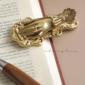 复古水彩夹子贵妇之手书信夹手型黄铜手账夹个性 小众文艺金属票据