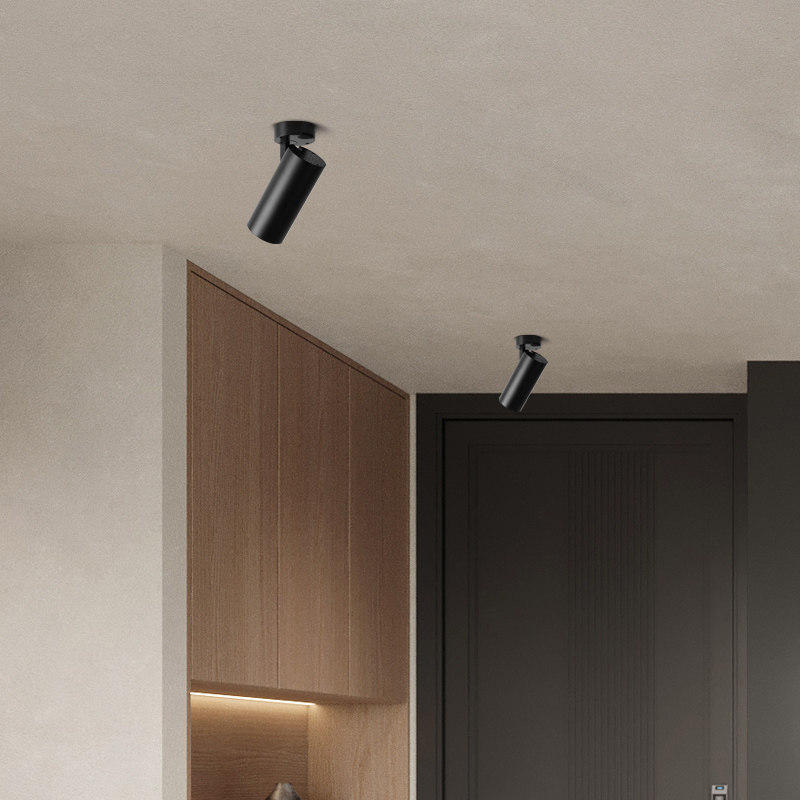 led明装吸顶式射灯可调角度轨道灯客厅背景墙服装店餐厅单头射灯,家装灯饰光源,嵌入式射灯,淘宝优惠券,粉丝福利购,淘宝优惠卷