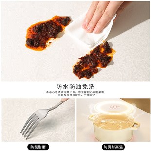餐桌垫防油防水免洗防烫耐高温长方形桌面垫轻奢高级感保护垫