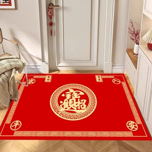 入户门垫门口防滑脚垫金色招财进宝聚财纳福进门地垫出入平安地毯