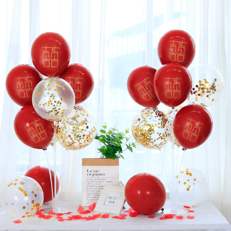 桌飘底座气球支架装饰布置桌面立柱飘空餐桌婚房结婚生日宴会地飘