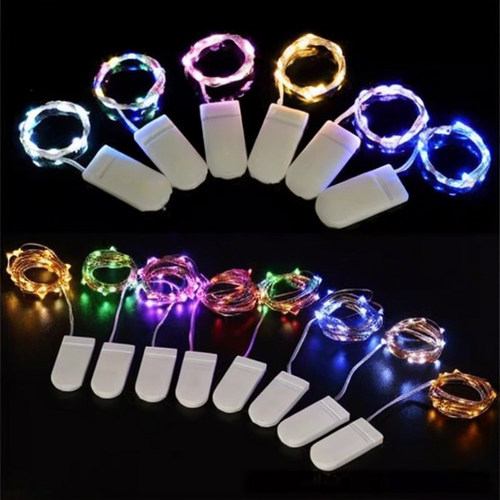 防水纽扣led铜线灯串蛋糕花束