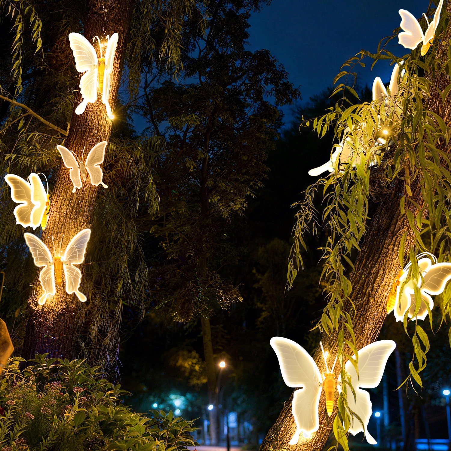 新年装饰庭院灯户外led发光蝴蝶动态防水春节发光草坪灯场景布置,家装灯饰光源,草坪灯,淘宝优惠券,粉丝福利购,淘宝优惠卷