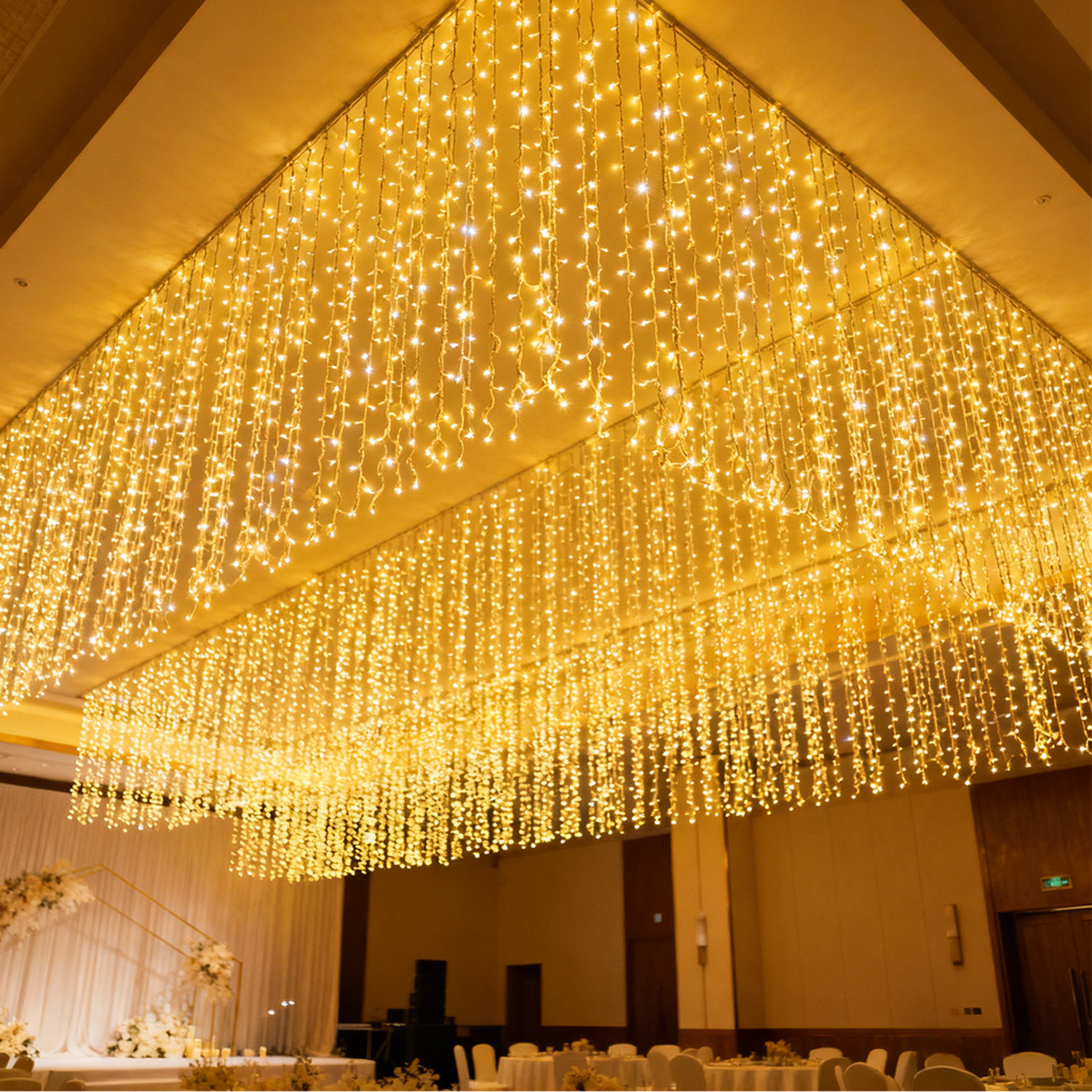 满天星led冰条瀑布灯户外网红店铺流水灯串氛围布置星空装饰挂灯