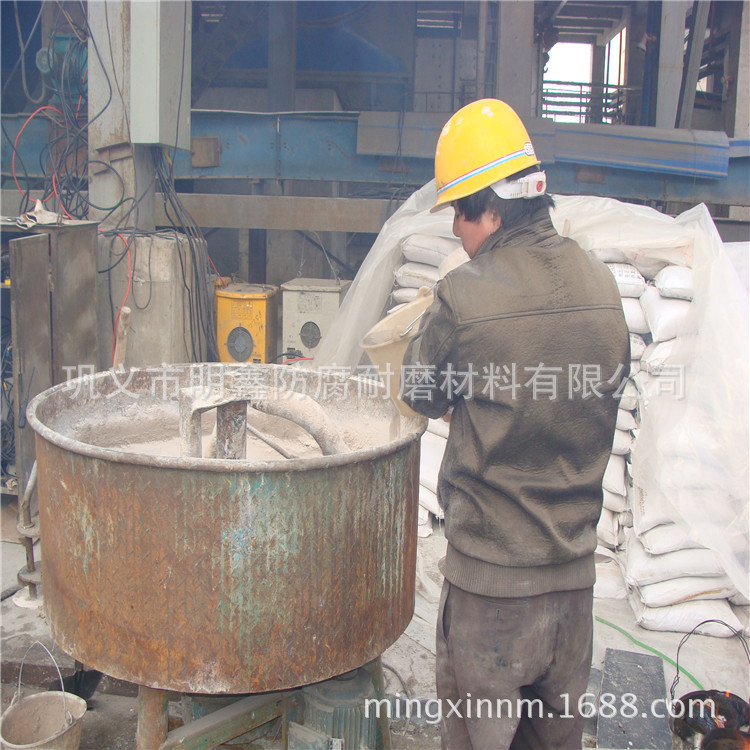 明鑫耐磨陶瓷涂料施工、水泥厂火电厂管道等防腐耐磨耐腐蚀耐酸
