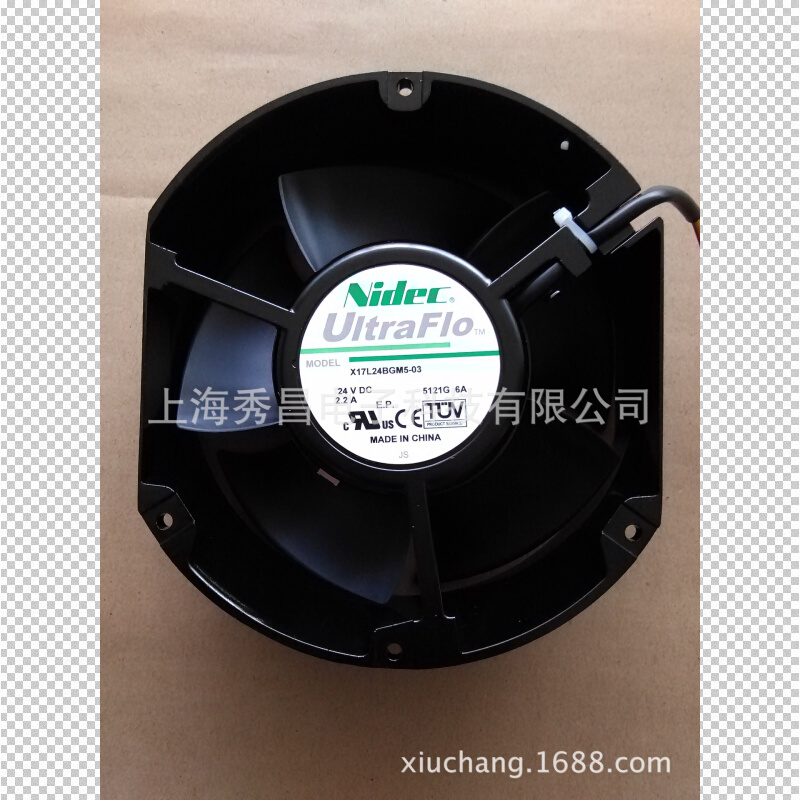现货尼迪克日本NIDEC X17L24BGM5-03 17251DC24V2.2A铜芯轴承风机