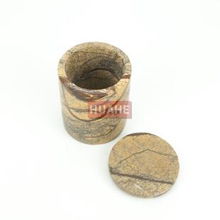 工厂直销天然大理石多色圆形杯垫罐子摆件底座托盘蜡烛香座灯座