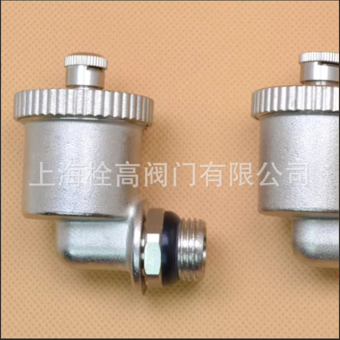 暖气片自动排气阀 角式放气阀门地暖分水器跑风铜泄气阀1寸6分4分