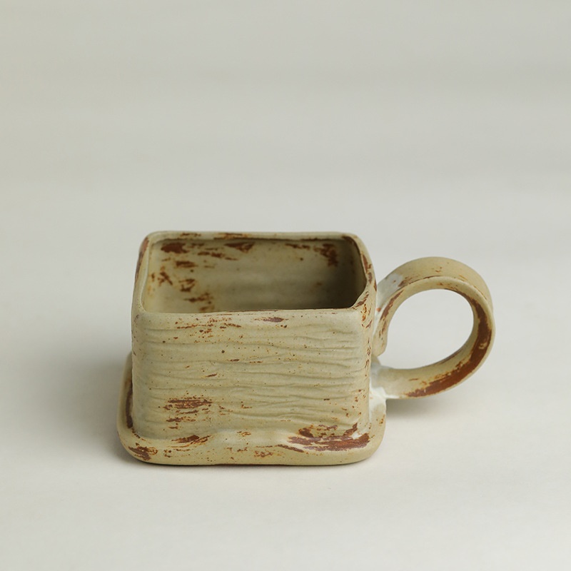 艺隆轩 粗陶高级感咖啡杯中式简约粗陶瓷泡茶杯喝水杯马克杯